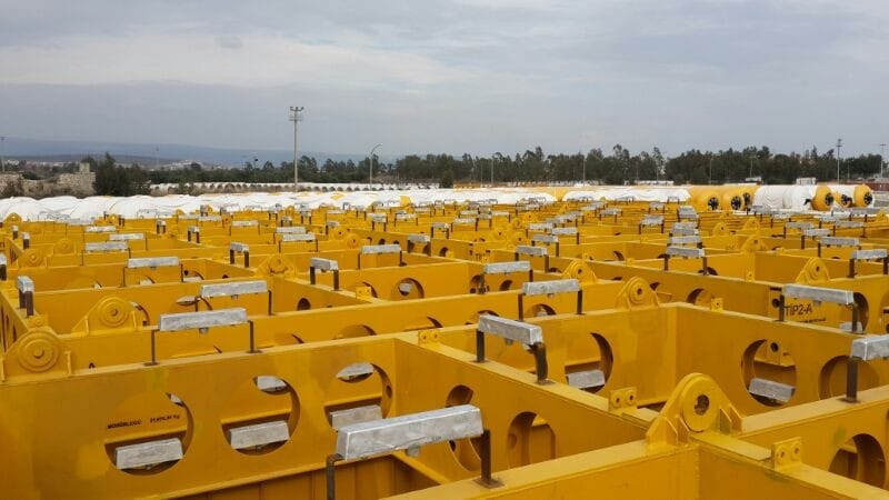 Anodes for the world's deepest pipeline passage (-1,400 m) 3
